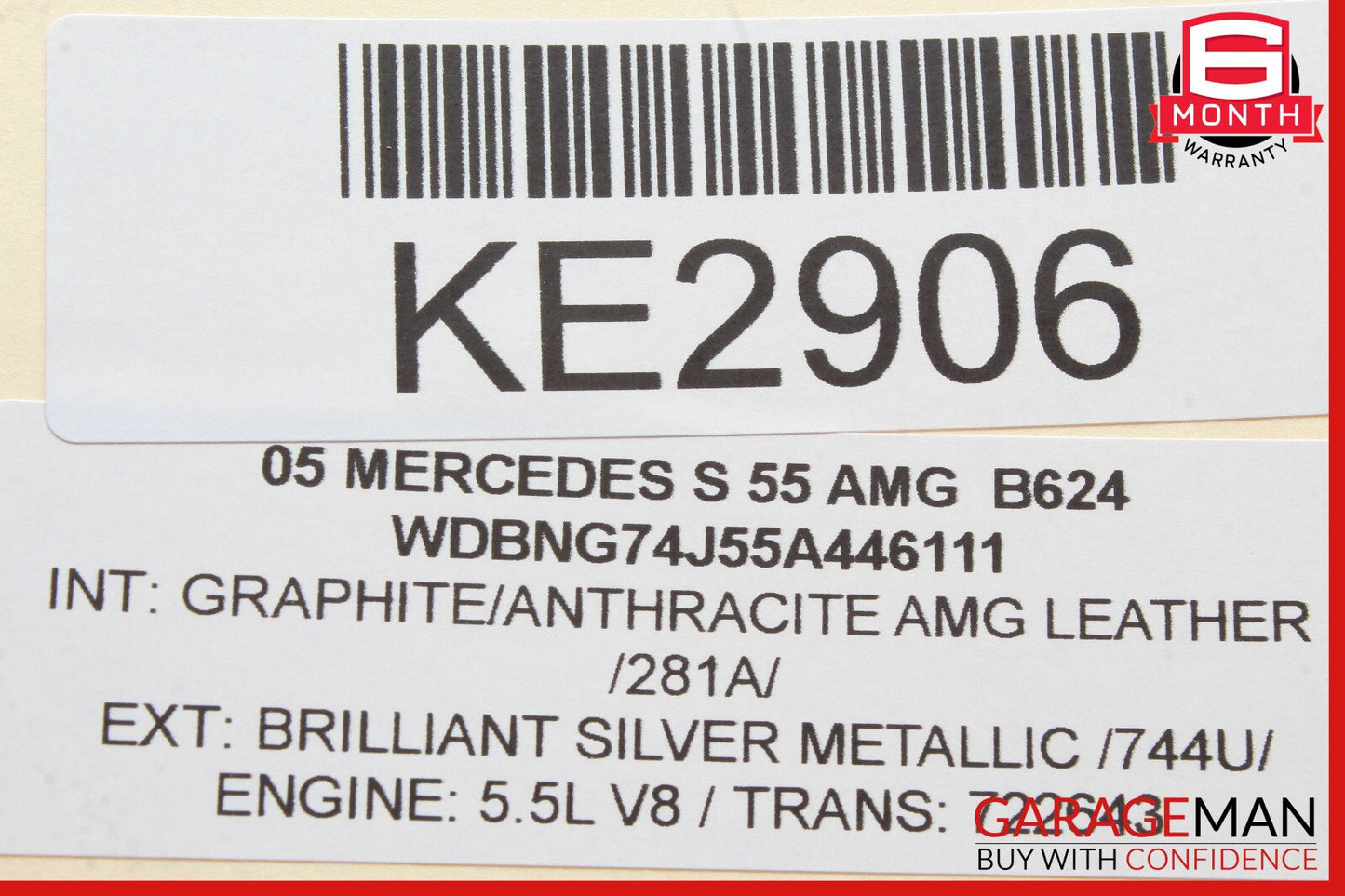 03-06 Mercedes W220 S55 AMG Oil Cooler Fan Motor 0015004793 OEM