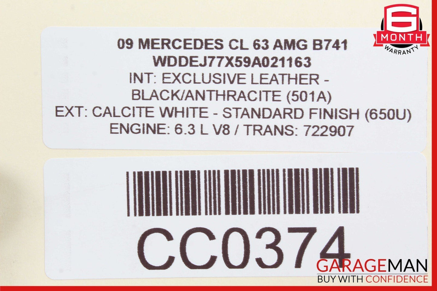 07-14 Mercedes W216 CL63 S63 AMG Central Door Lock Dynamic Vacuum Pump Assembly