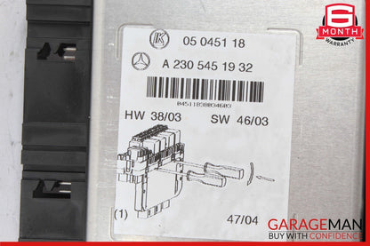 03-12 Mercedes R230 SL550 SL65 AMG Front Left SAM Fuse Box Control Module Assy