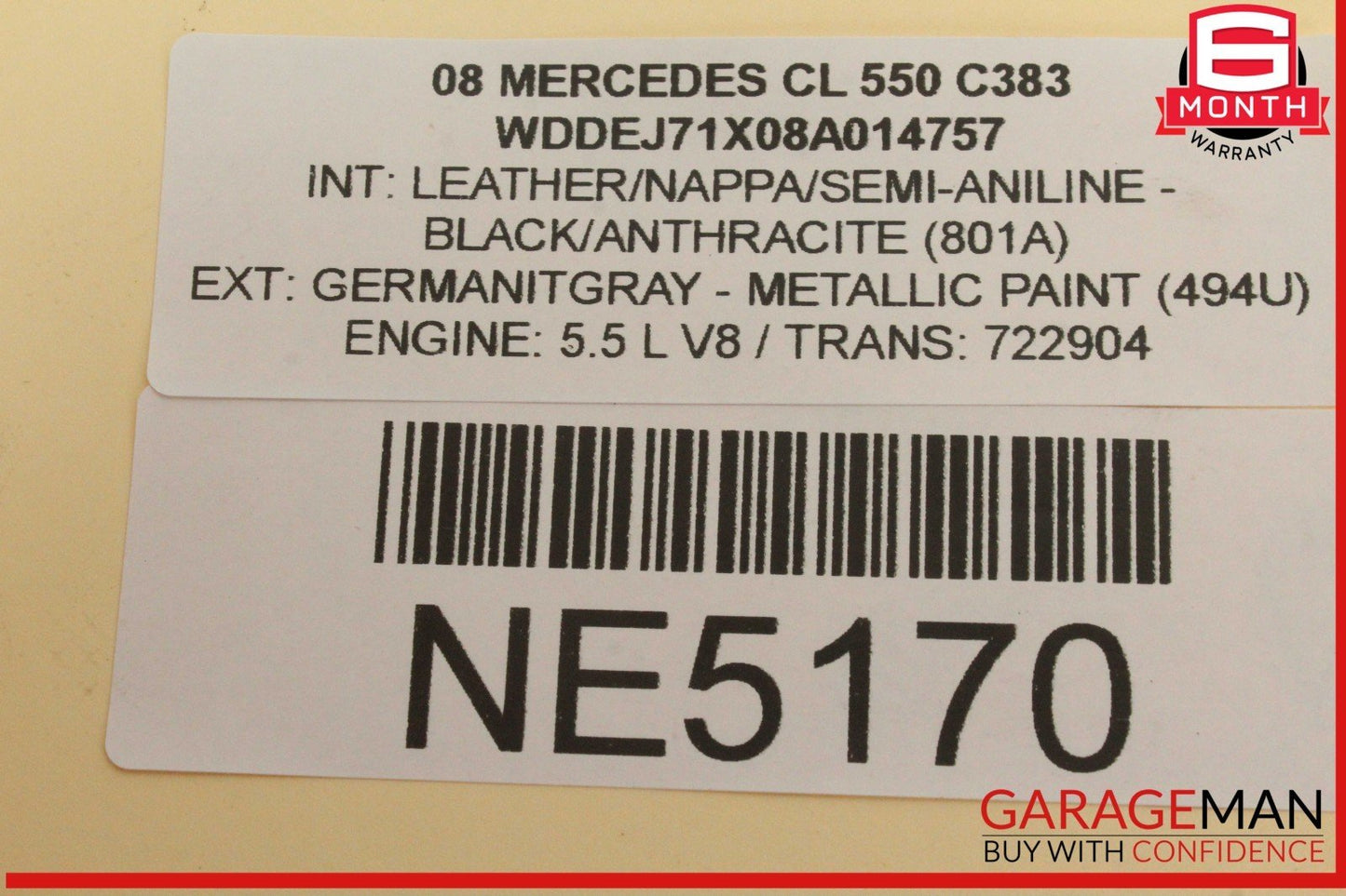 07-14 Mercedes W216 CL550 Front Left Driver Side Exterior Door Handle OEM