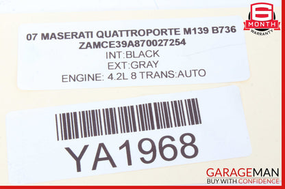 03-18 Maserati Quattroporte M139 Right Side Sun Visor Shade Suede OEM