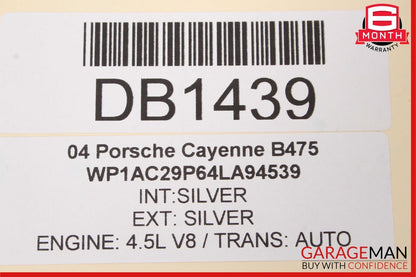 03-10 Porsche Cayenne 955 957 Front Right Side Interior Door Cover Panel Silver