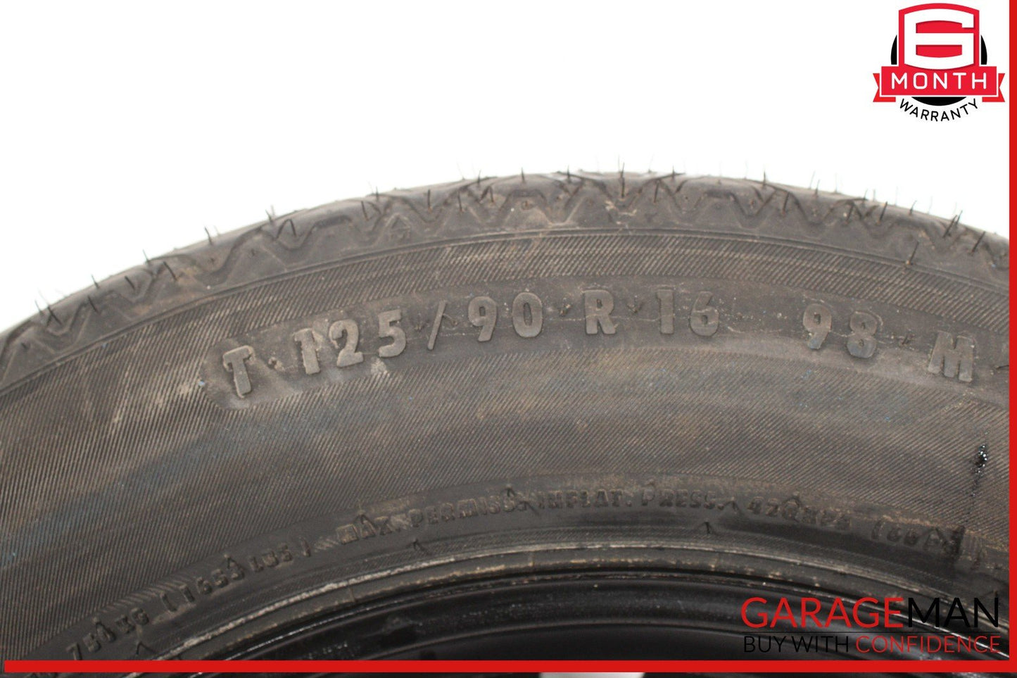 08-14 Mercedes W204 C250 C300 Emergency Spare Tire Donut Wheel Rim 125 90 16"