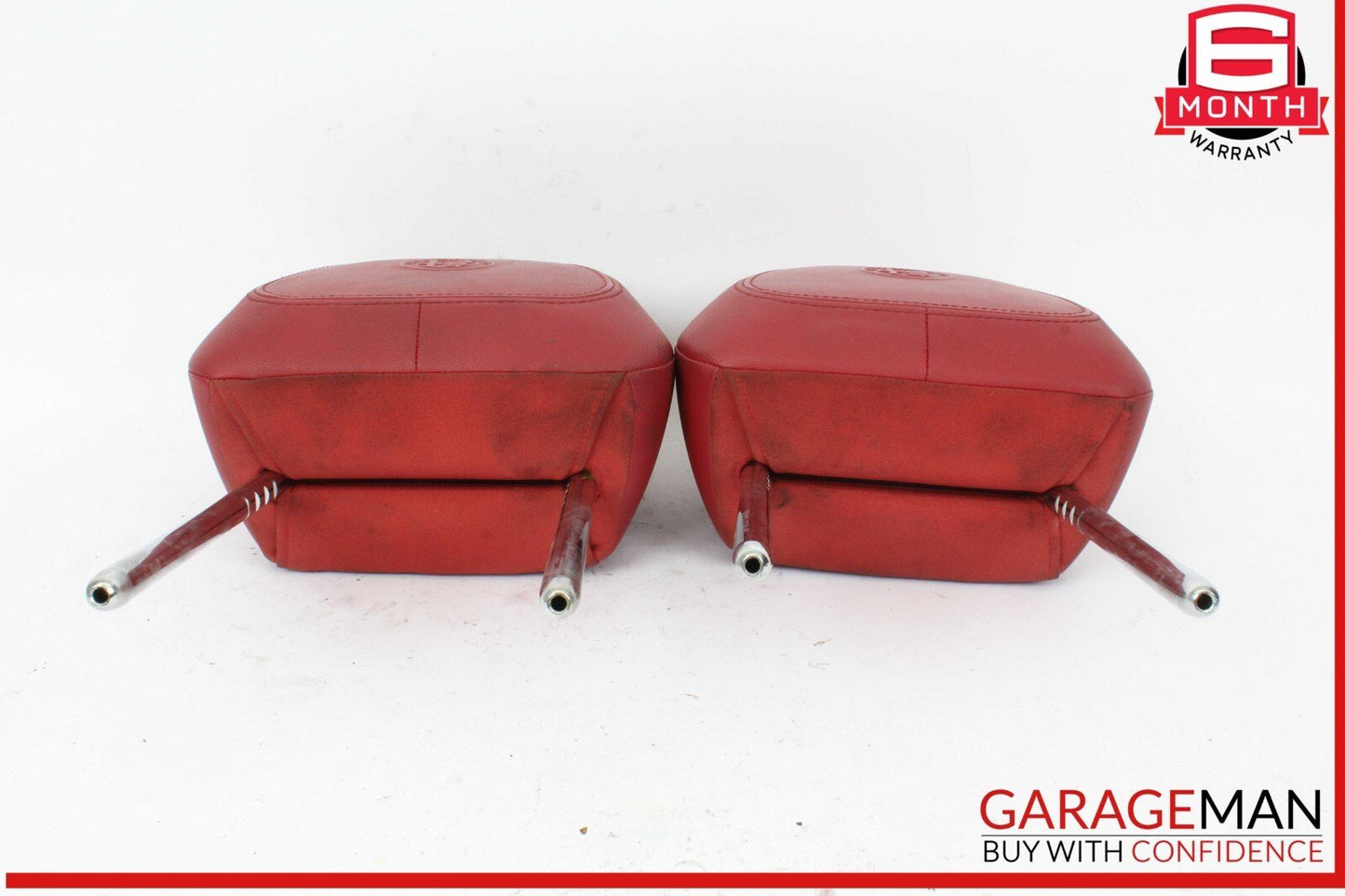 17-22 Alfa Romeo Giulia Front Left and Right Side Seat Headrest Head Rest Red