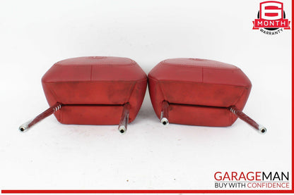 17-22 Alfa Romeo Giulia Front Left and Right Side Seat Headrest Head Rest Red