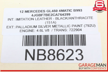 06-12 Mercedes X164 GL450 4MATIC ML550 Upper Radiator Core Tie Bar Support OEM