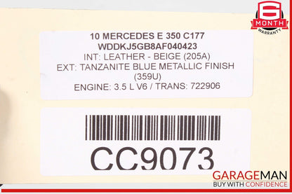 08-14 Mercedes W207 E350 C250 Power Steering Rack & Pinion Assembly RWD OEM