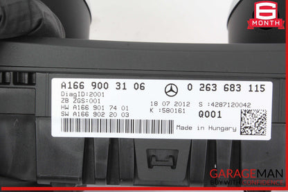13-16 Mercedes X166 GL450 Instrument Speedometer Cluster 1669003106 OEM
