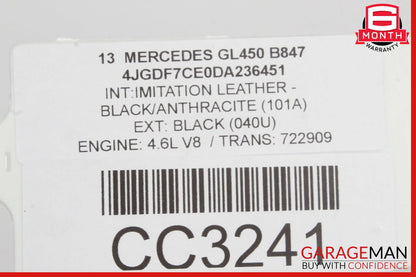 13-16 Mercedes X166 GL450 GL350 Rear Bumper Cover Assembly w/ Park Assist OEM