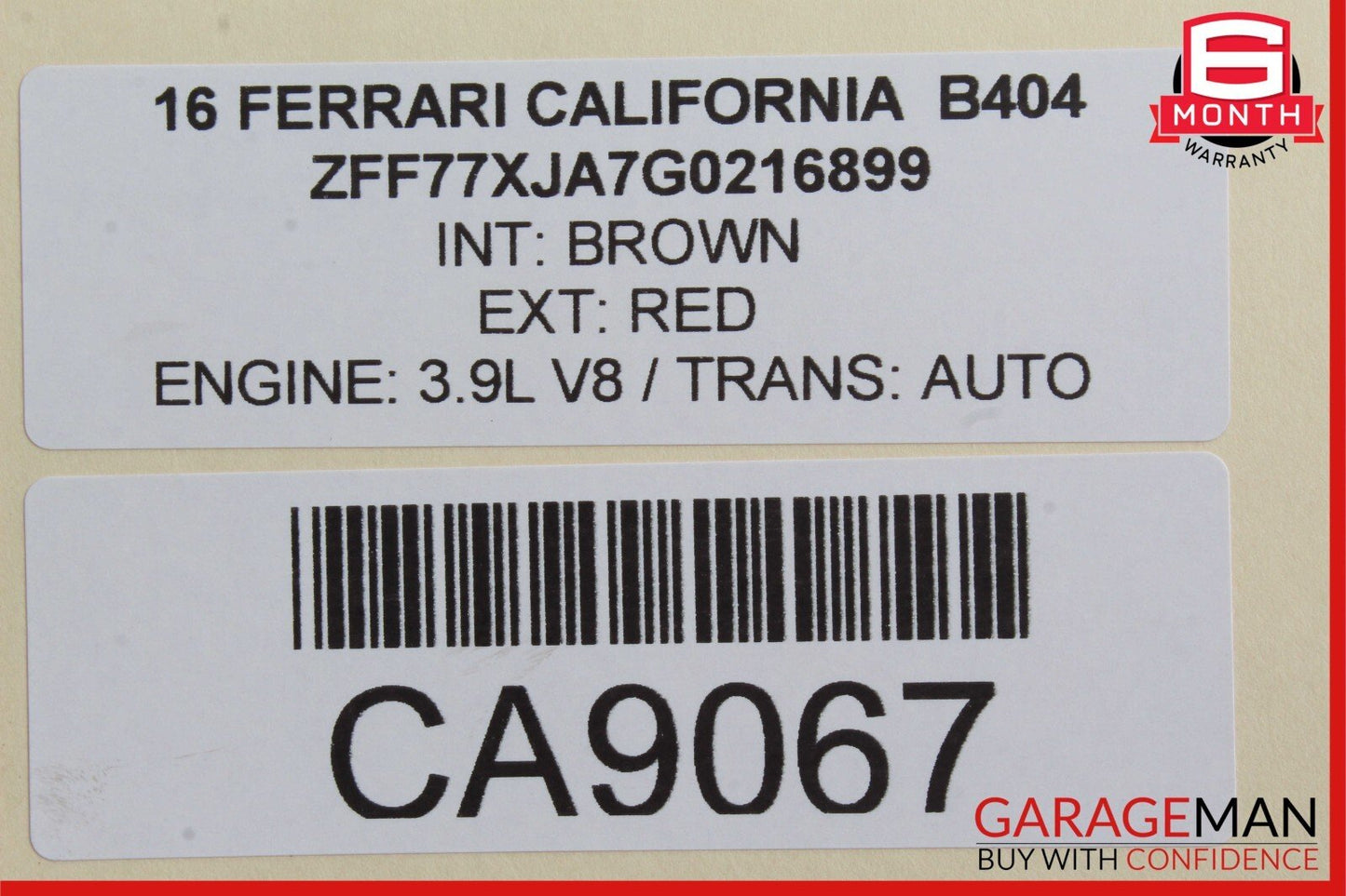 15-18 Ferrari California T Front Left Trunk Support Hood Hinge w/ Gas Strut OEM