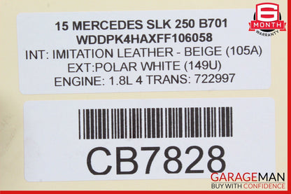 10-20 Mercedes R172 SLK250 CLA45 AMG Rear Right Door Window Regulator Motor Unit
