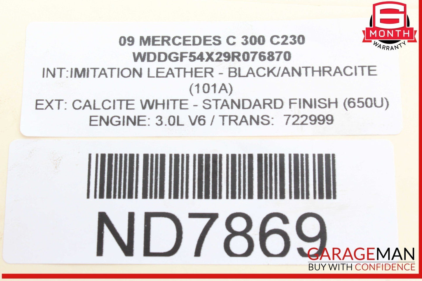 05-12 Mercedes W204 C300 Right Side Engine Camshaft Cam Shaft Exhaust OEM