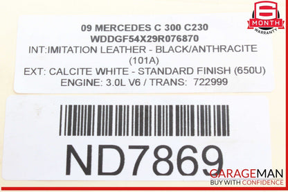 05-12 Mercedes W204 C300 Right Side Engine Camshaft Cam Shaft Exhaust OEM
