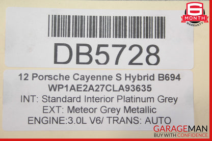 11-18 Porsche Cayenne 958 3.0L V6 Rear Differential Diff Axle Carrier OEM