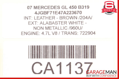 06-12 Mercedes X164 GL450 ML550 Hazard Control Switch Panel 1648709210 OEM