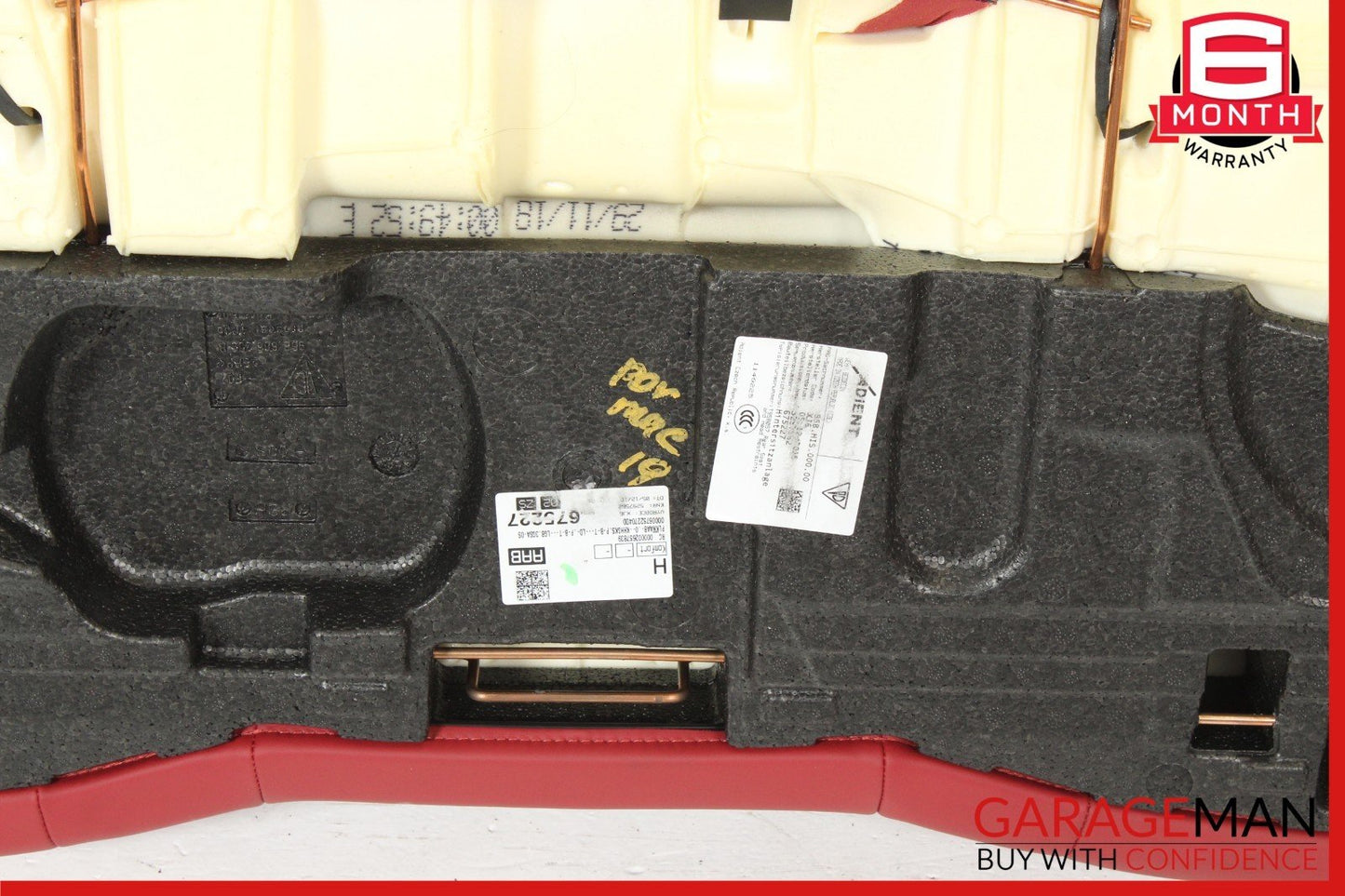 15-24 Porsche Macan 95B Rear Lower Bottom Seat Cushion Red OEM