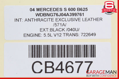 00-06 Mercedes W220 S600 Front Left Bumper Reinforcement Impact Bar Bracket OEM