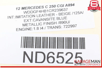 12-14 Mercedes W204 C250 CGI C300 Right Passenger Side Exterior Door Handle OEM