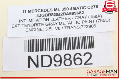06-13 Mercedes W164 ML350 4MATIC Front Right Side Exterior Door Handle OEM