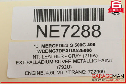 07-13 Mercedes W221 S550 S400 S600 Rear Left or Right Side Window Control Switch