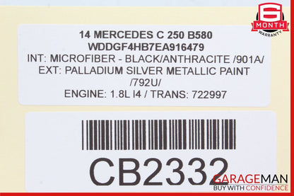 12-14 Mercedes W204 C250 Power Steering Pump Reservoir Hose Tube Assembly OEM
