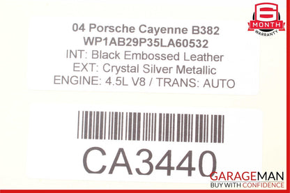 03-06 Porsche Cayenne 955 Rear Right Side Quarter Window Glass Panel Silver