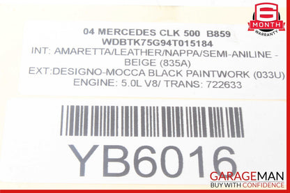 03-09 Mercedes W209 CLK500 Rear Left & Right Side Shock Absorber Strut Set OEM