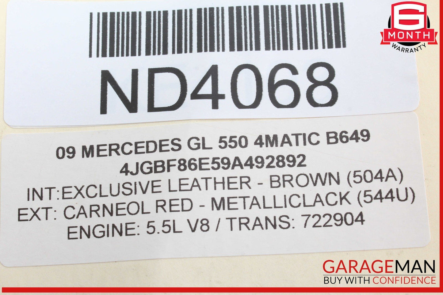 06-12 Mercedes X164 GL450 GL320 Center Console Armrest Arm Rest Cover Door Lid