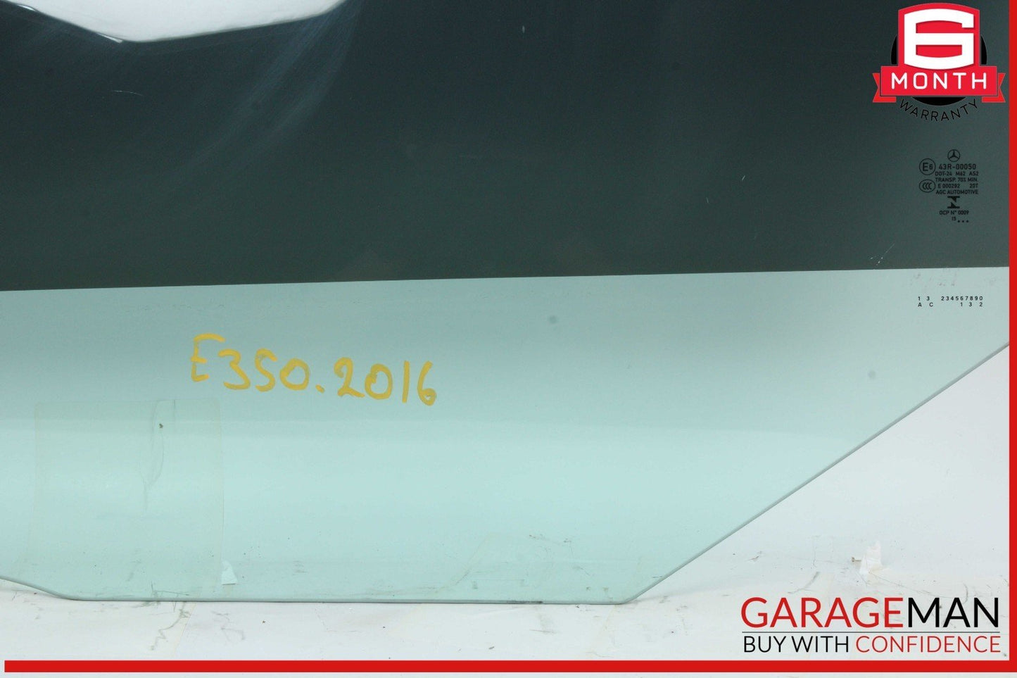 10-16 Mercedes W212 E350 E400 E550 Front Left Driver Side Door Window Glass OEM