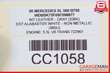 03-14 Mercedes SL500 CL63 CLK55 AMG Window Regulator Motor Front Right Side OEM