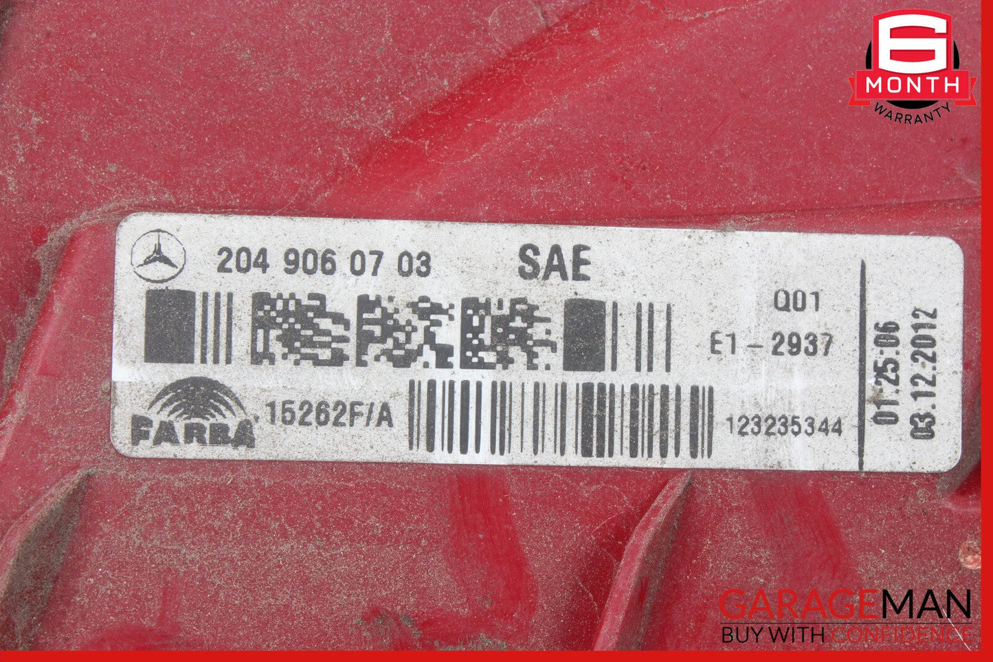 12-14 Mercedes W204 C250 C350 C63 AMG LED Rear Right Side Tail Light Lamp OEM