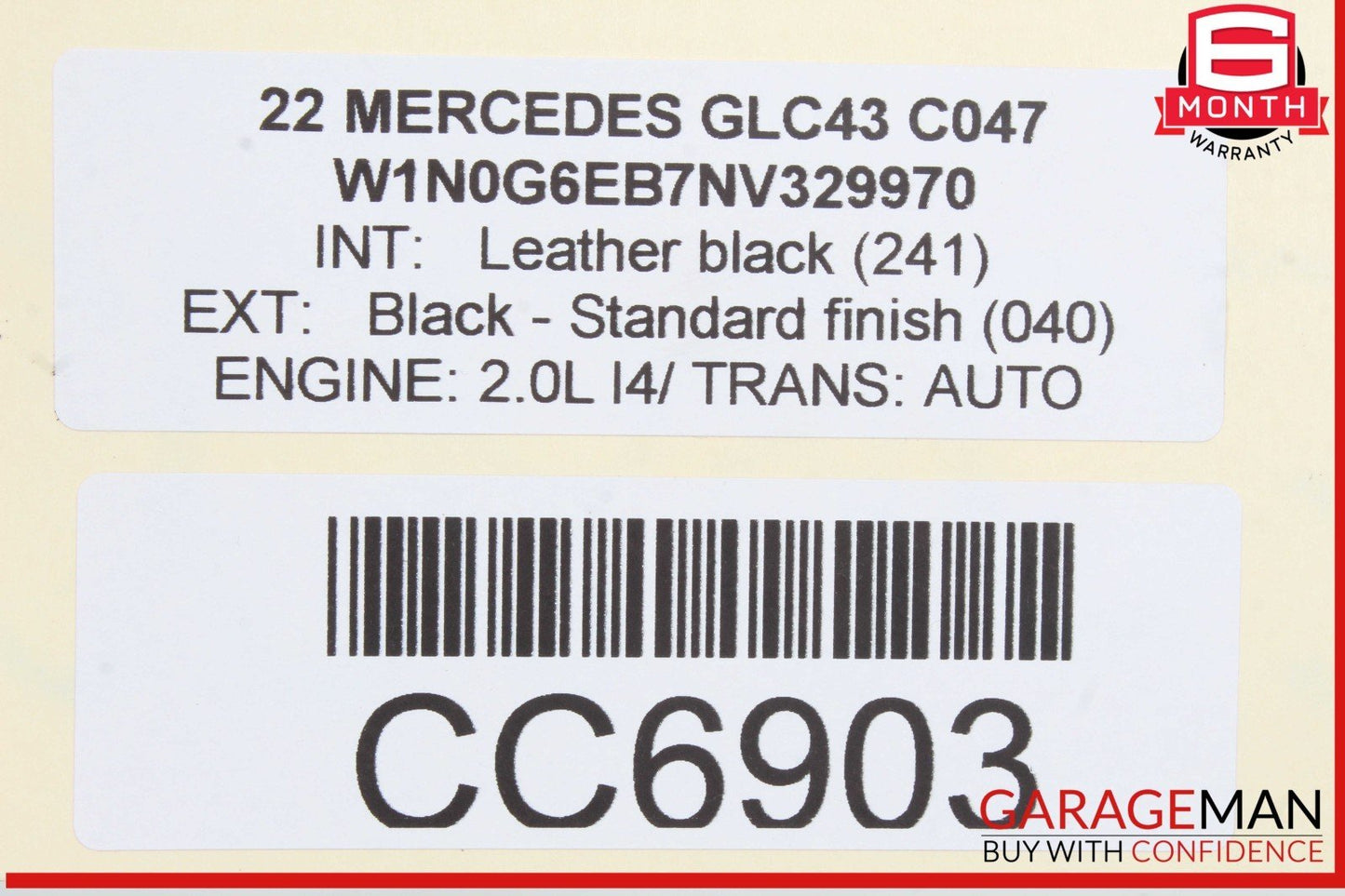 16-22 Mercedes X253 GLC43 GLS300 Rear Right Side Interior Door Trim Panel OEM