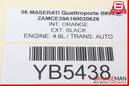 03-08 Maserati Quattroporte M139 Front Left Driver Side Seat Belt Black OEM