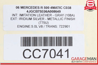 06-10 Mercedes W251 R500 R350 Front Bumper Reinforcement Impact Bar Rebar OEM