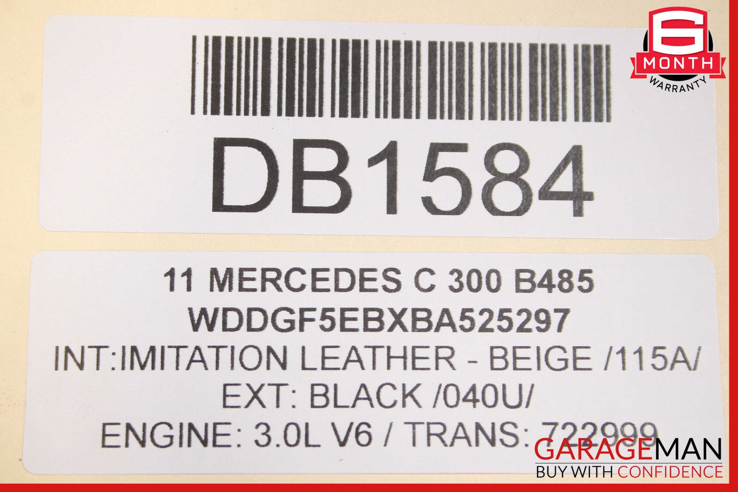 08-11 Mercedes W204 C300 3.0L V6 RWD Engine Motor Block Assembly OEM 139k