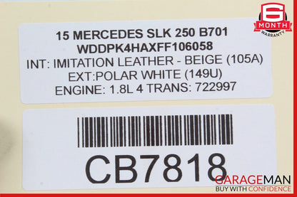12-18 Mercedes R172 SLK250 CLA250 Rear Left Door Window Regulator Motor Unit OEM
