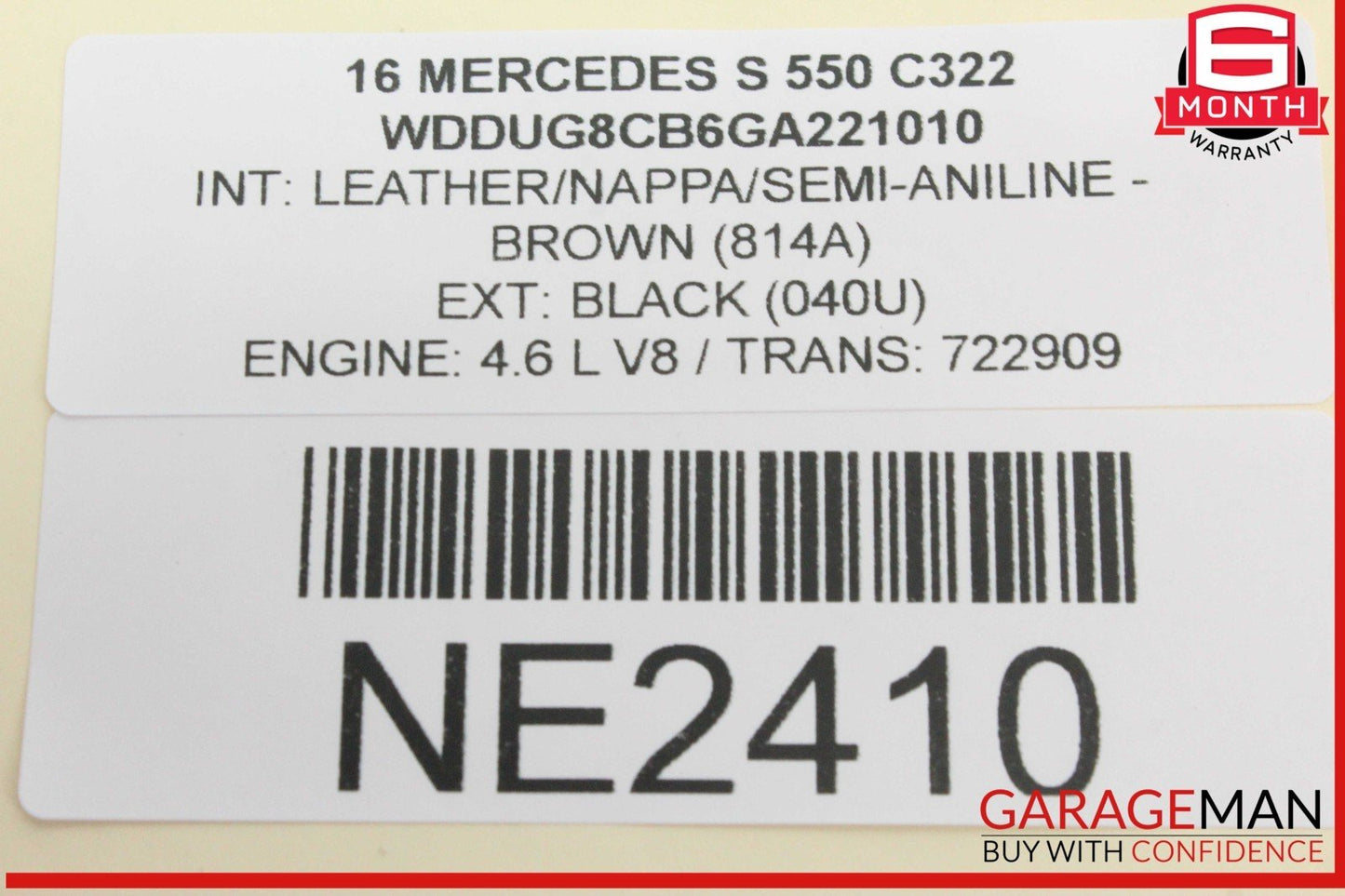 14-17 Mercedes W222 S550 Rear Left Driver Side Exterior Door Handle OEM