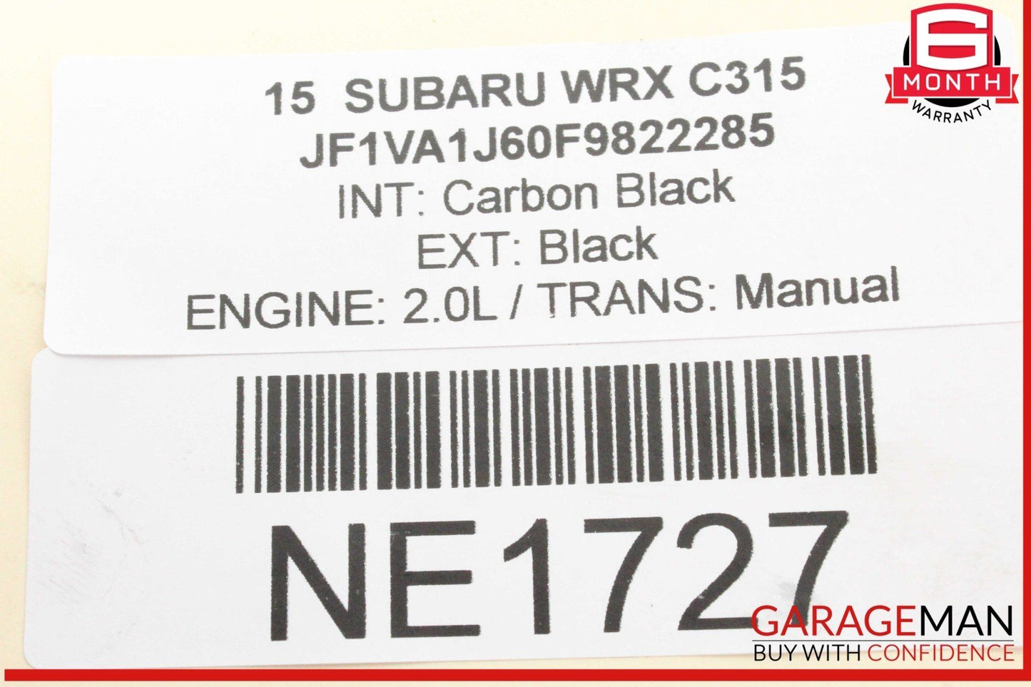 15-18 Subaru WRX Front Left Driver Side Window Regulator Motor 61041FJ012 OEM