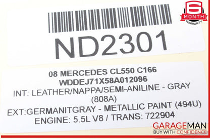07-14 Mercedes W216 CL550 CL600 Front Left Side Headlight Support Bracket OEM