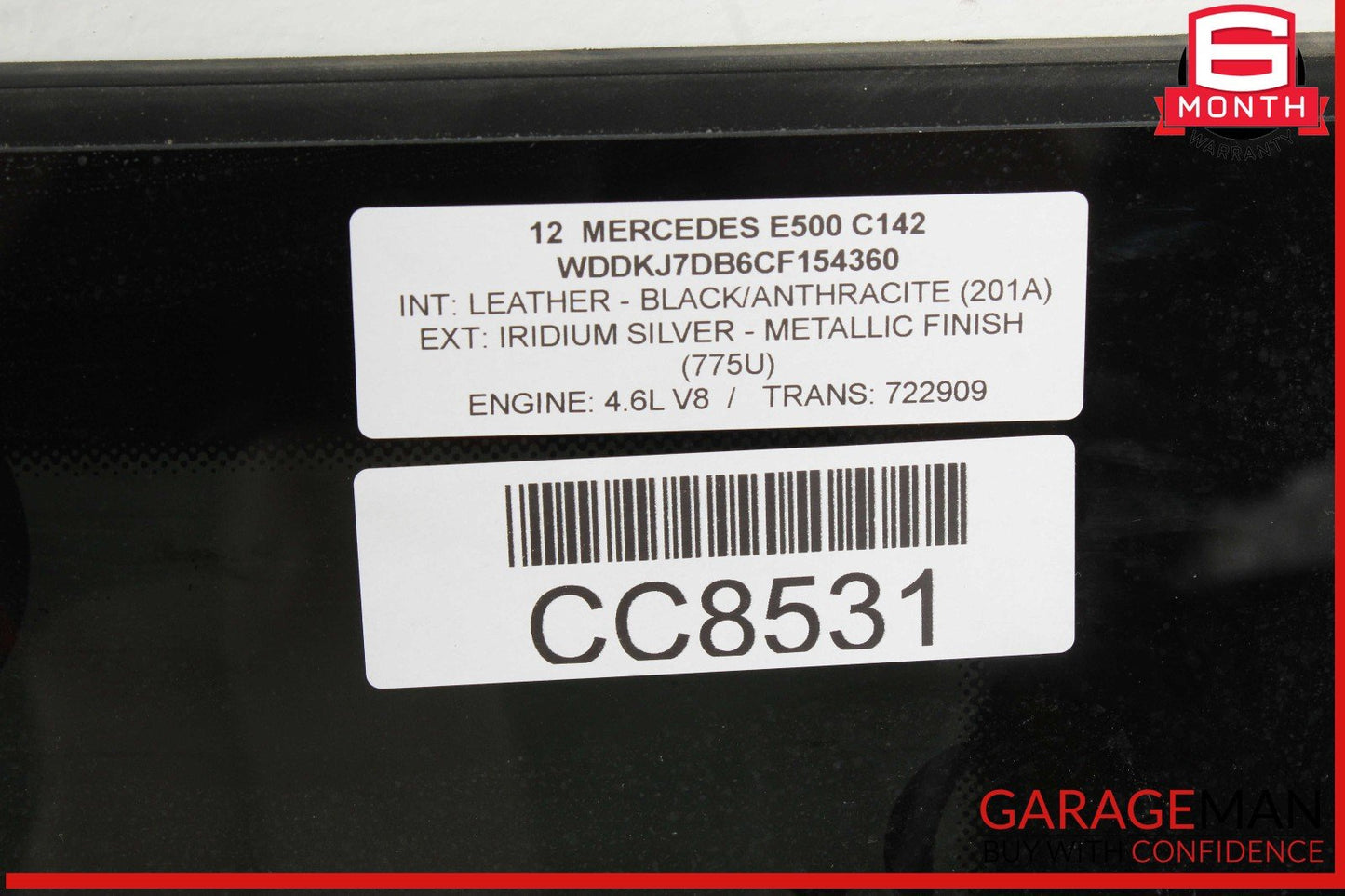 10-17 Mercedes W204 C250 E550 Coupe Panoramic Sunroof Rear Window Glass OEM
