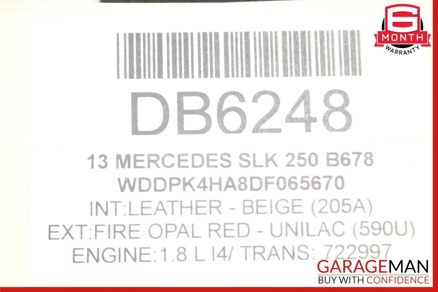 12-15 Mercedes R172 SLK250 1.8L Rear Differential Diff Axle Carrier 3.07 OEM
