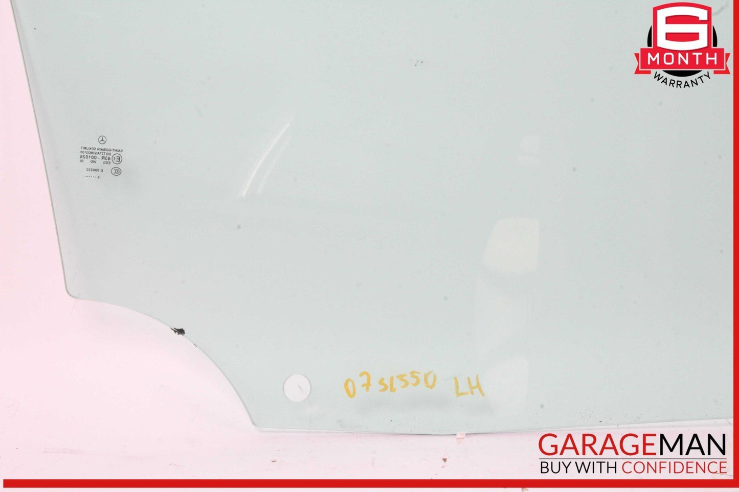 03-12 Mercedes R230 SL550 SL55 AMG Front Left Driver Side Door Window Glass OEM