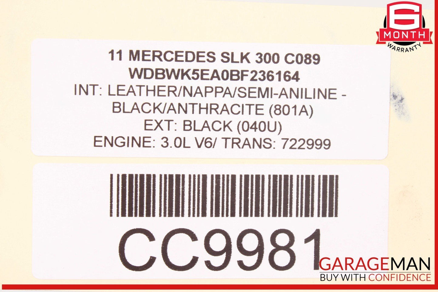 05-11 Mercedes R171 SLK300 SLK350 Rear Left Side Spindle Knuckle Hub OEM