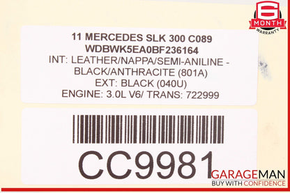 05-11 Mercedes R171 SLK300 SLK350 Rear Left Side Spindle Knuckle Hub OEM