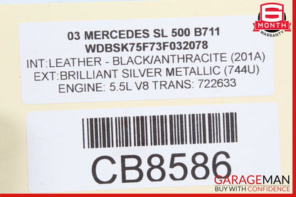 03-06 Mercedes R230 SL500 SL55 AMG Bumper Parktronic Parking Sensor Set of 5 Pc