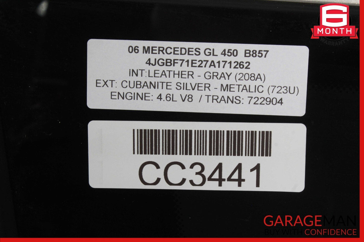 07-12 Mercedes X164 GL450 GL550 GL320 Rear Left Side Quarter Window Glass OEM