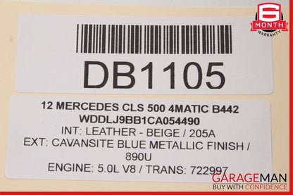 12-14 Mercedes W218 CLS550 Top Upper Seat Cushion Front Right Passenger Side OEM