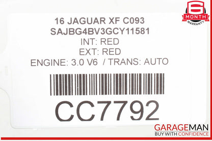 16-20 Jaguar XF Rear Bumper Panel Cover Red OEM