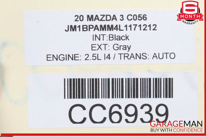 19-23 Mazda 3 Rear Right Passenger Side Door Trim Panel Cover Black OEM