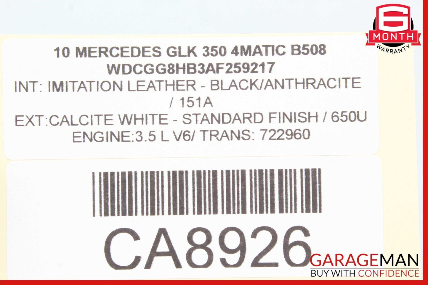 08-15 Mercedes X204 GLK350 C350 Panoramic Sunroof Sun Roof Motor 2048200808 OEM
